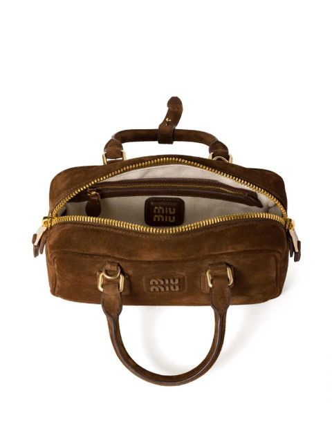 Miu Miu Arcadie suede tote bag - Brown