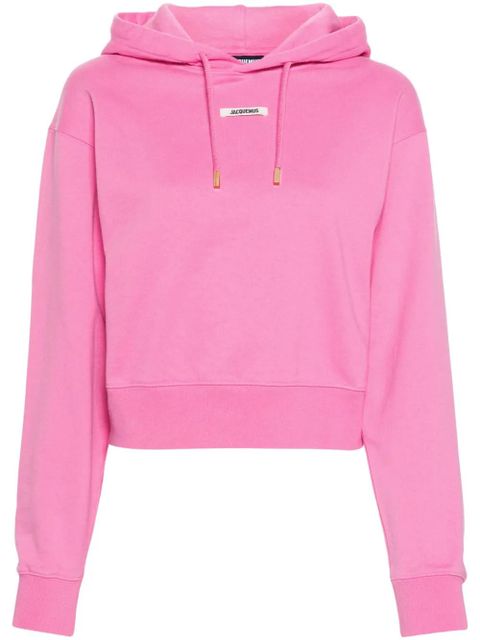 Jacquemus Le Hoodie Gros Grain cotton top - Pink - zdjęcie produktu nr 1