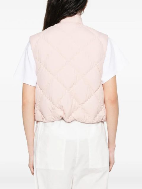 Moncler logo-patch gilet - Pink