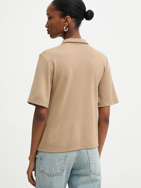 Answear.LAB polo kolor beżowy