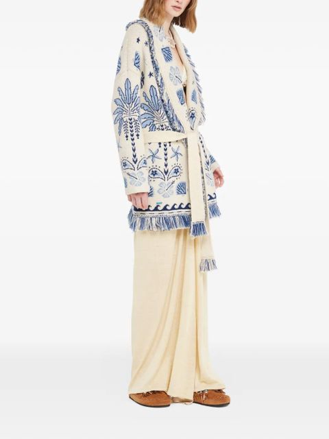 Alanui Echoes Of The Island belted cardi-coat - Neutrals