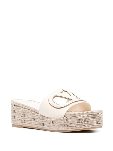 Valentino Garavani 60mm V-Logo cut-out sandals - Neutrals