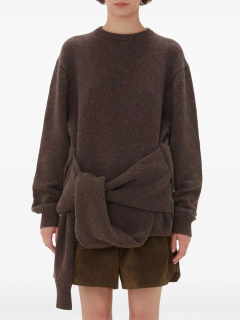 JW Anderson tie-front knit sweater - Brown