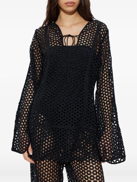 Cult Gaia cut-out long-sleeve mini dress - Black