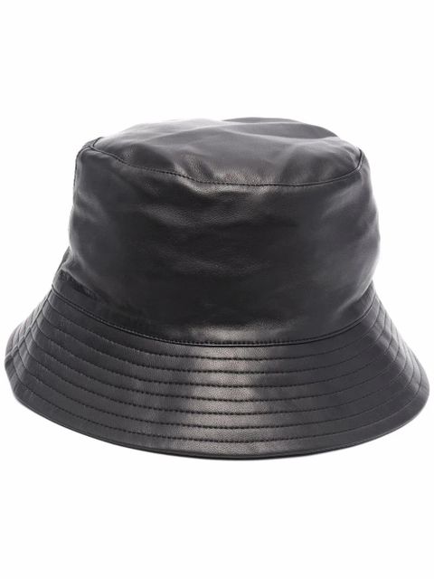 Yves Salomon leather bucket hat - Black - zdjęcie produktu nr 1