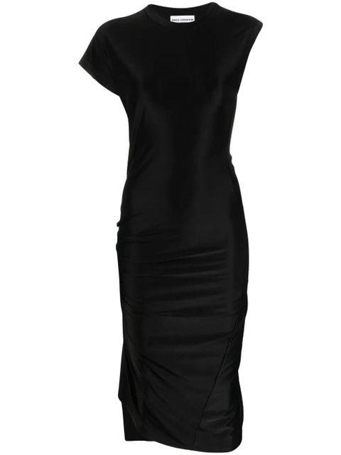 Rabanne asymmetric draped midi dress - Black - zdjęcie produktu nr 1