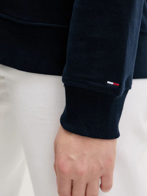 Tommy Jeans bluza bawełniana damska kolor granatowy z nadrukiem DW0DW21922