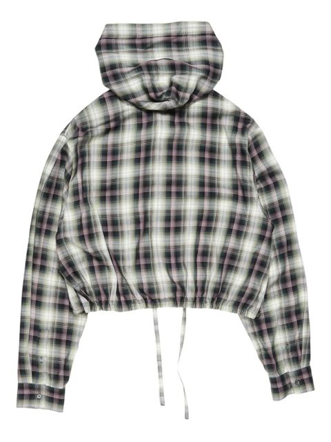 Acne Studios hooded plaid top - Black - zdjęcie produktu nr 2