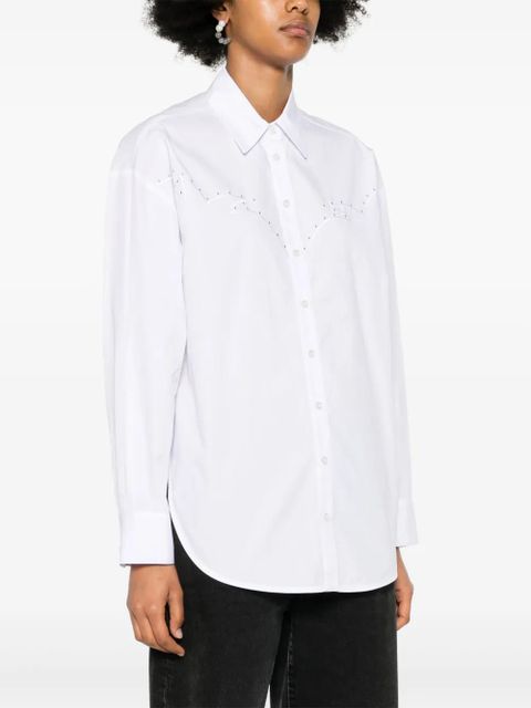 PINKO embroidered poplin shirt - White