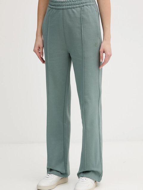 Calvin Klein Jeans spodnie dresowe damskie kolor turkusowy melanżowe LV047B240G - zdjęcie produktu nr 1