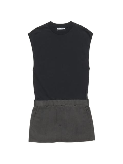 Acne Studios cotton panelled mini dress - Black