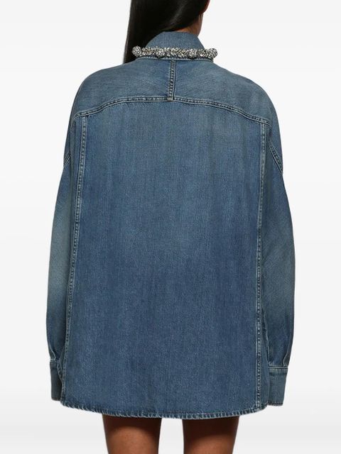 Givenchy crystals-embellished cotton shirt - Blue