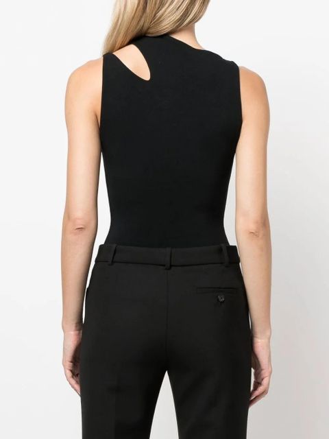 MANURÍ Bambina asymmetrical-neckline top - Black