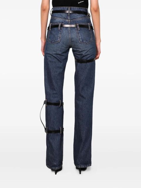 Coperni multi-belt five-pocket jeans - Blue