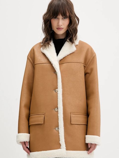 HUGO płaszcz kolor beżowy 50546743 - zdjęcie produktu nr 1