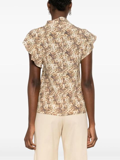 ISABEL MARANT Valency asymmetric blouse - Neutrals
