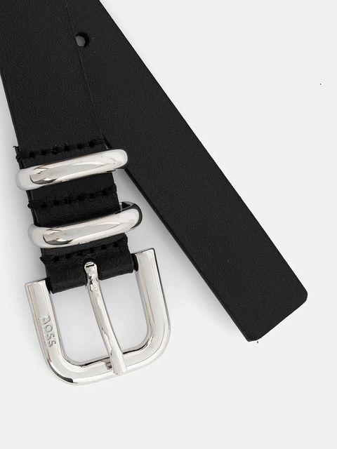 BOSS pasek skórzany damski kolor czarny 50553372 - zdjęcie produktu nr 2