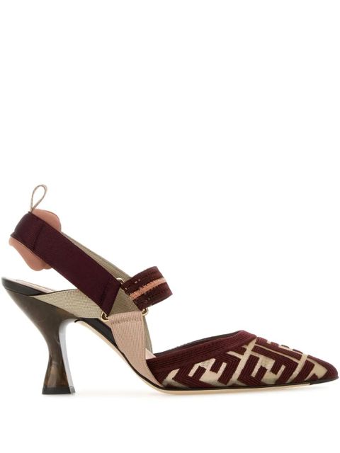 FENDI Colibri monogram-pattern pumps - Red - zdjęcie produktu nr 1