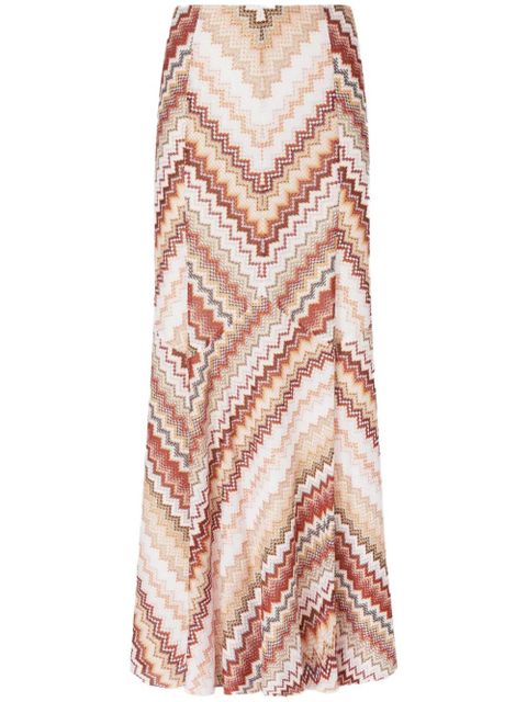 Missoni zigzag maxi skirt - Neutrals - zdjęcie produktu nr 1