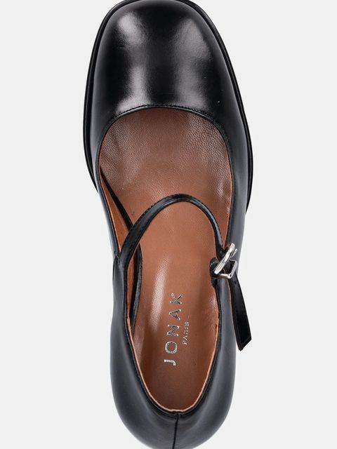 Jonak czółenka skórzane VERITOX CUIR kolor czarny na słupku 3900067