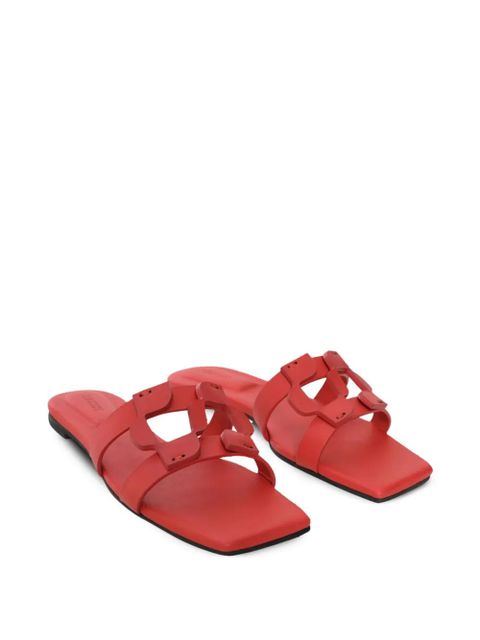 Simkhai leather slides - Red - zdjęcie produktu nr 2