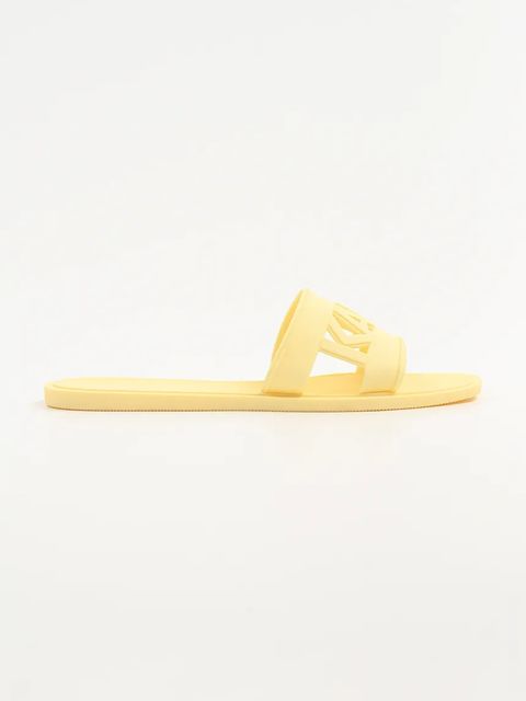 Karl Lagerfeld klapki JELLY damskie kolor żółty KL80005T - zdjęcie produktu nr 1
