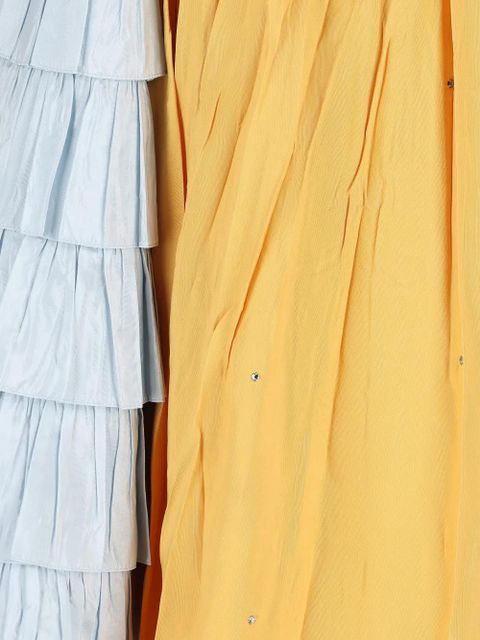 Prada Old duchesse patchwork ruffled skirt - Black