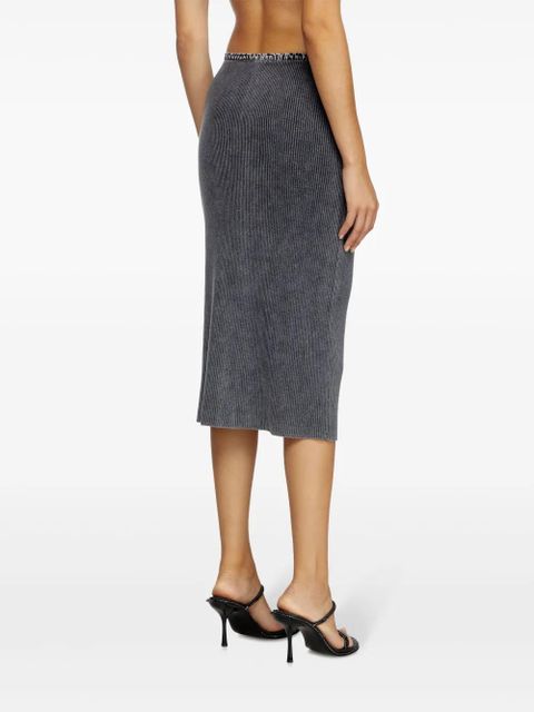 Diesel M-Meryn midi skirt - Grey