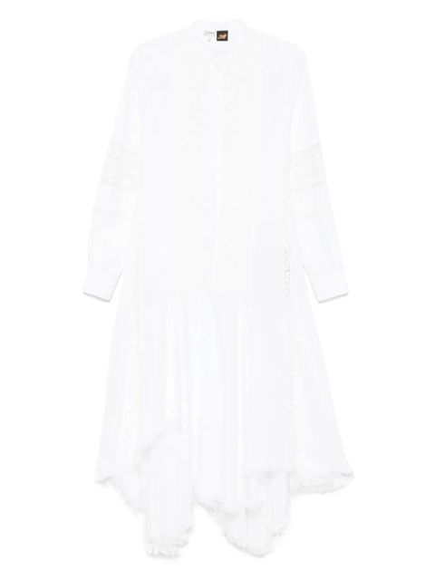 LOEWE lace-panelling midi dress - White - zdjęcie produktu nr 1