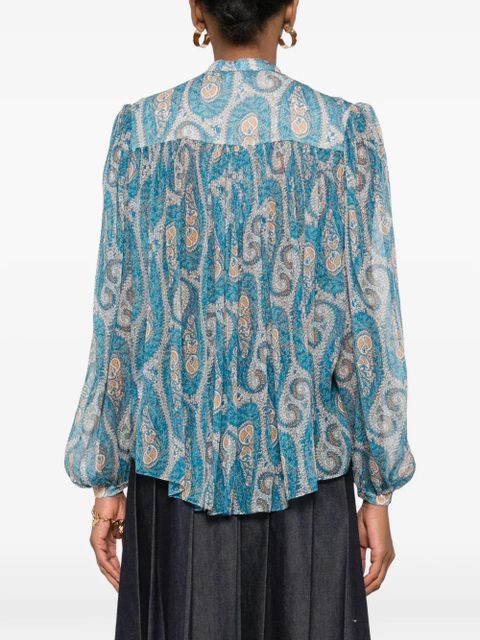 ETRO Paisley Fant silk blouse - Blue