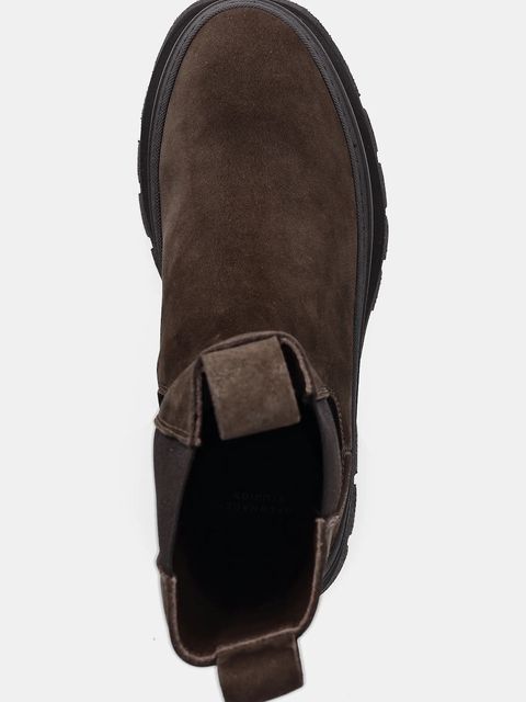 Copenhagen sztyblety nubukowe damskie kolor brązowy na platformie CPH685 nabuc