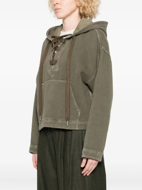 Golden Goose lace-up hoodie - Green - zdjęcie produktu nr 2