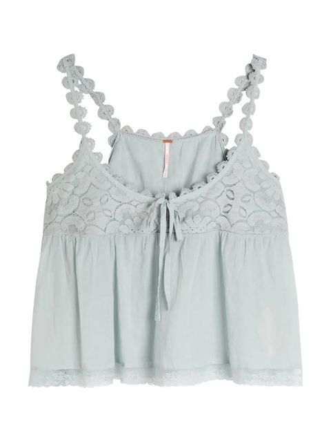 Free People lace tie tank - Blue - zdjęcie produktu nr 2