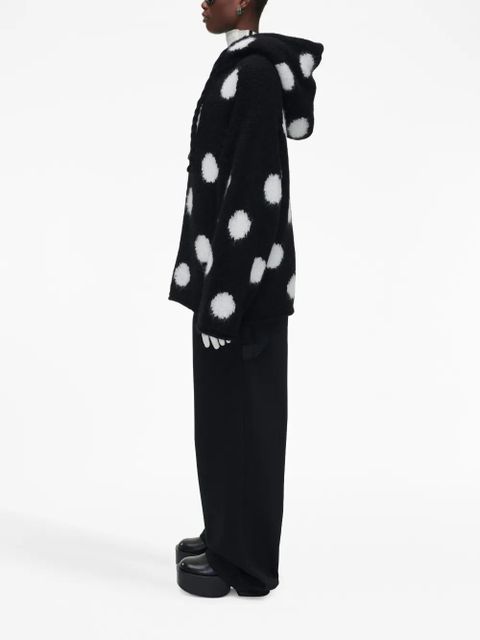 Marc Jacobs Brushed Spots knit hoodie - Black