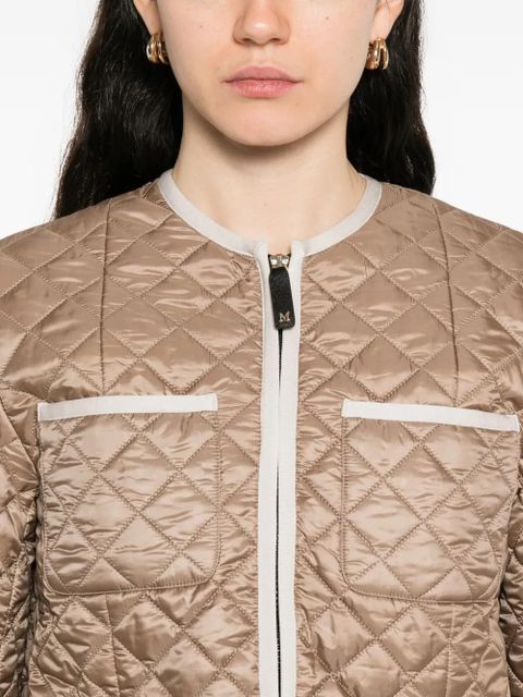 Max Mara CELESTE quilted pocket jacket - Brown