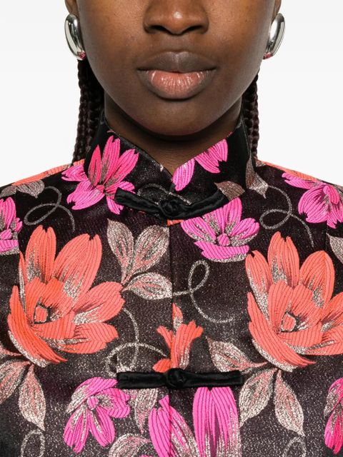 Comme Des Garçons floral-pattern jacket - Black