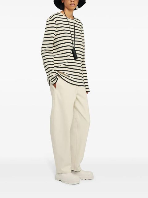 Jil Sander stripe-print cotton T-shirt - Neutrals