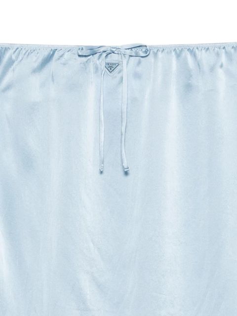 Prada drawstring trim slip - Blue