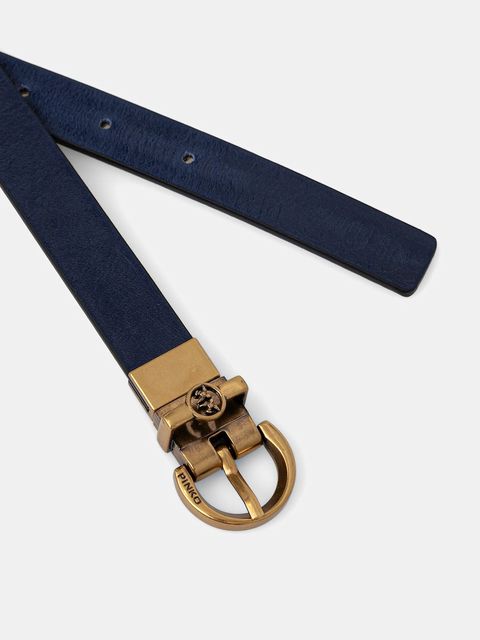 Pinko pasek skórzany dwustronny damski kolor niebieski 104592 A2BY - zdjęcie produktu nr 2