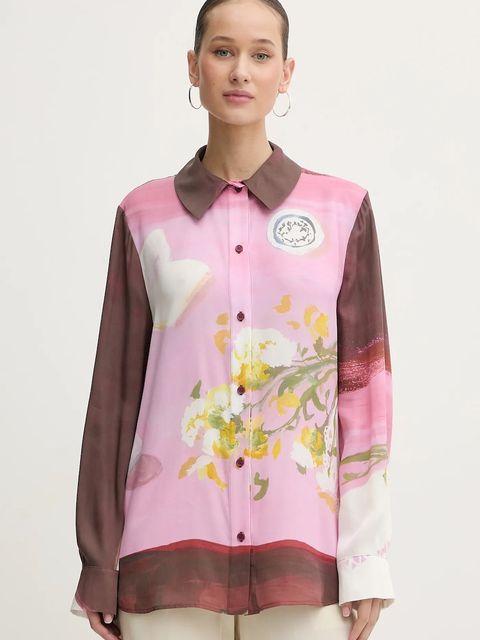 Stine Goya koszula damska kolor różowy regular z kołnierzykiem klasycznym SG-PS26-T091-2263P - zdjęcie produktu nr 1