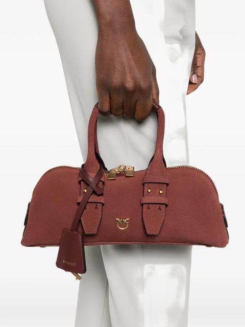 PINKO suede bowling tote bag - Red - zdjęcie produktu nr 2