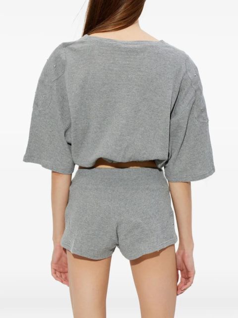 MISBHV knitted cropped T-shirt - Grey