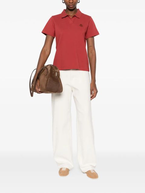Moncler logo-patch polo shirt - Red - zdjęcie produktu nr 2