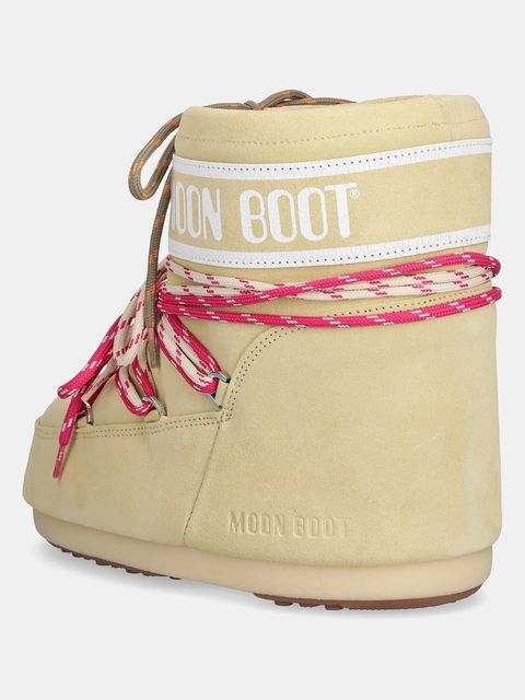 Moon Boot śniegowce MB ICON LOW SUEDE LACES kolor żółty 80D1409670 B021 - zdjęcie produktu nr 2