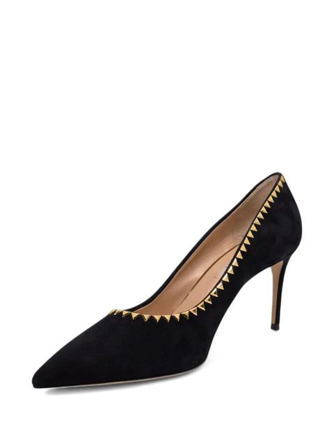 Casadei suede pointed-toe pumps - Black