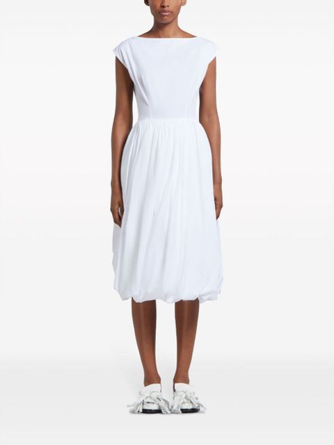 Marni boat-neck cotton midi dress - White - zdjęcie produktu nr 2