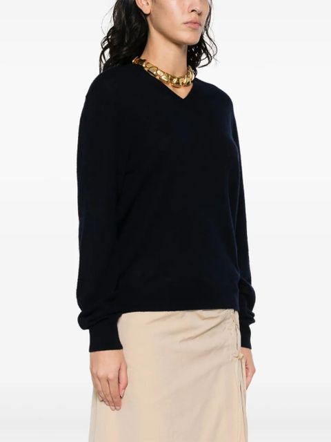 Saint Laurent V-neck knitted jumper - Blue