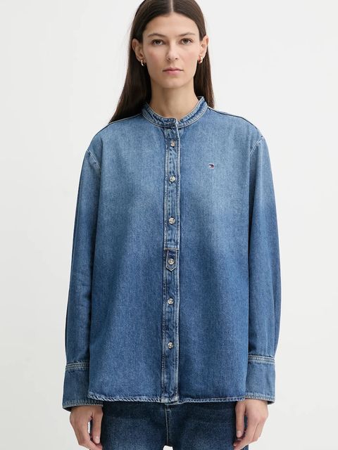 Tommy Hilfiger koszula jeansowa damska kolor niebieski regular WW0WW47732 - zdjęcie produktu nr 1