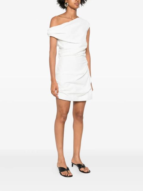 Paris Georgia Remmy ruched mini dress - White - zdjęcie produktu nr 2