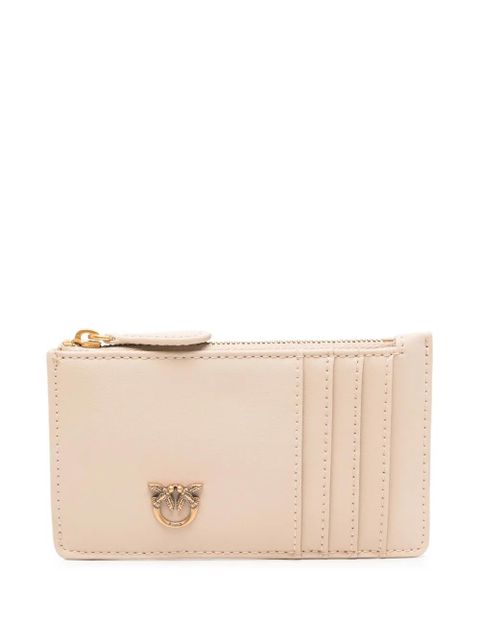 PINKO zipped chevron card holder - Neutrals - zdjęcie produktu nr 1